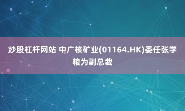 炒股杠杆网站 中广核矿业(01164.HK)委任张学粮为副总裁